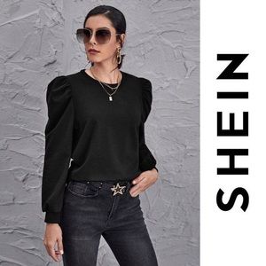 Shein Lightweight Lantern Sleeve Sweater